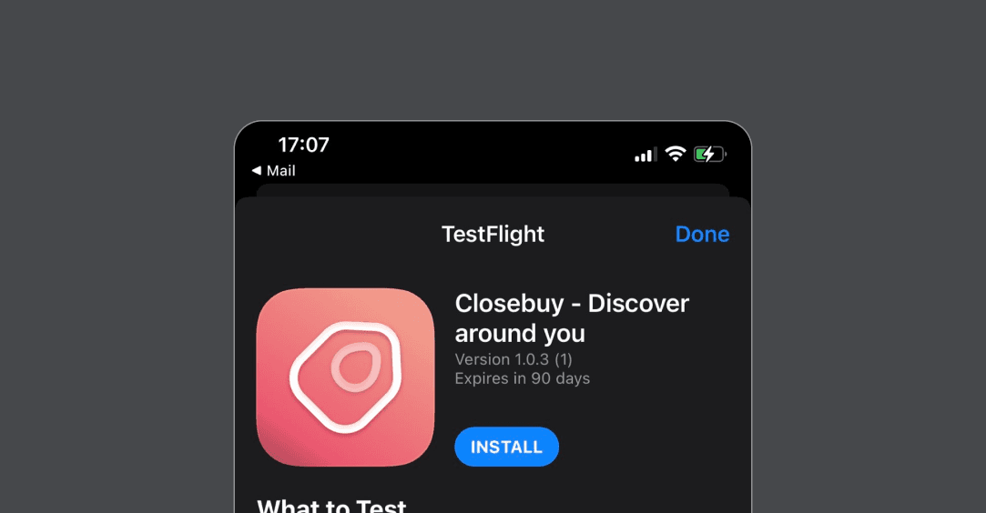 Closebuy in testflight